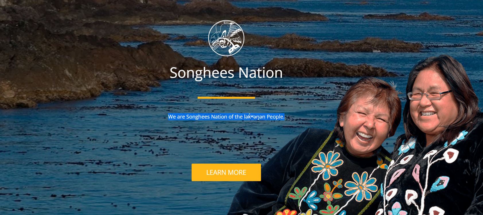 Songhees Nation Website Banner
